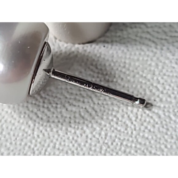 Honora 925 Sterling Silver Gray Pearl Stud Earrings Vintage - Picture 7 of 10